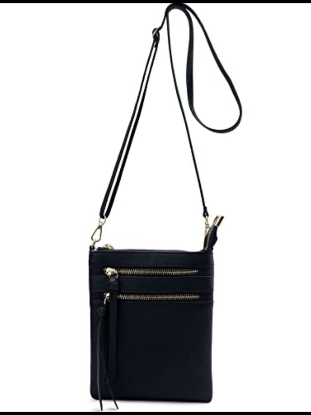 Faux Leather Small Crossbody Purse Multi-Pocket Lightweight Travel Bag